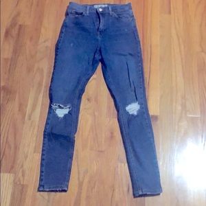 Topshop Jamie skinny stretch ripped knee